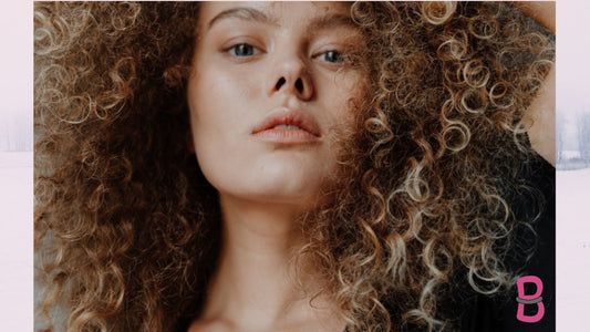 woman with thick curly hair