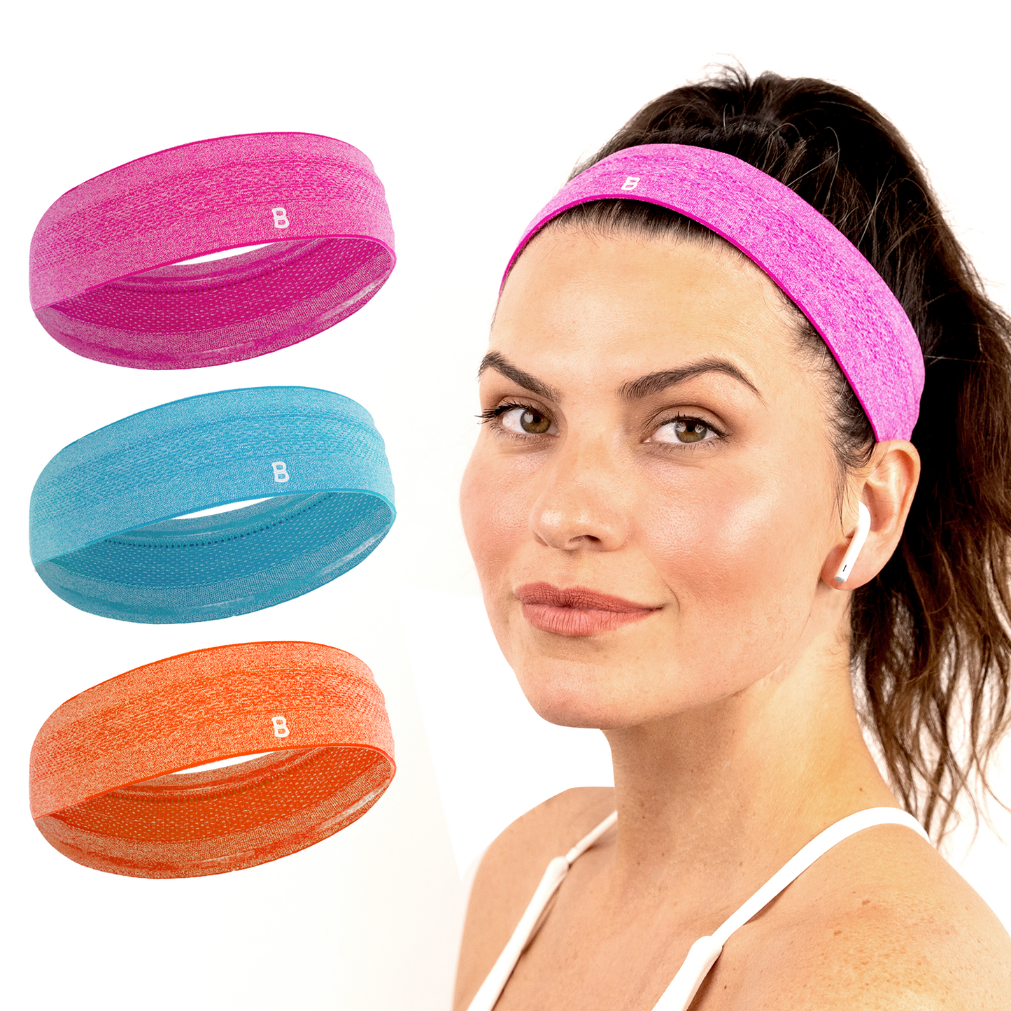 Burlybands - Elastic Non-Slip Athletic Headbands