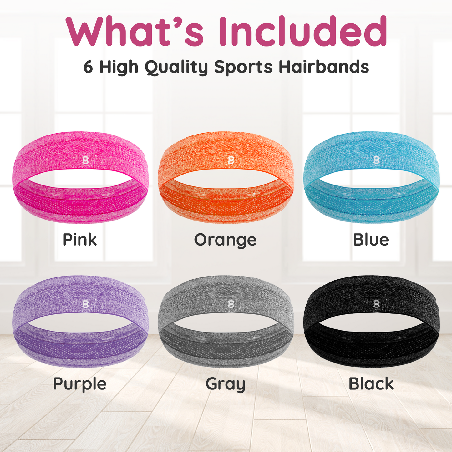 Burlybands - Elastic Non-Slip Athletic Headbands