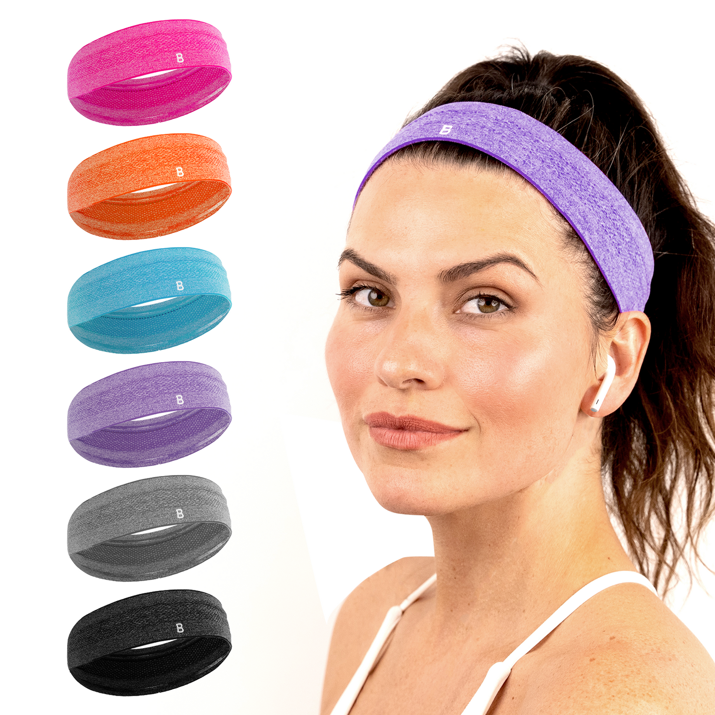 Burlybands - Elastic Non-Slip Athletic Headbands