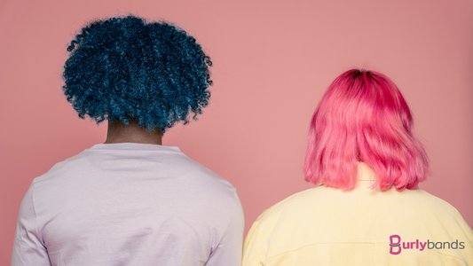 Two people with colored hair