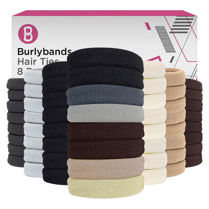 Burlybands Hair Ties for Thick Hair – 8 Pack