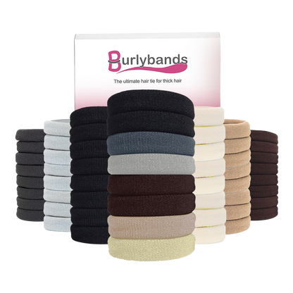 Burlybands - The Ultimate Hair Ties for Thick Hair - 8 pack