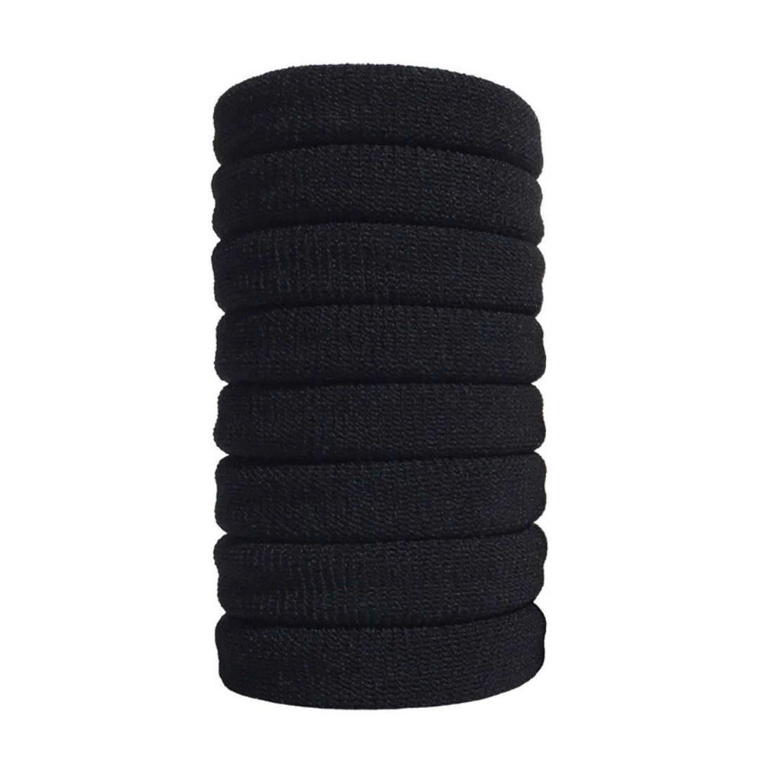8 pack black burlyband hair ties for thick and curly hair