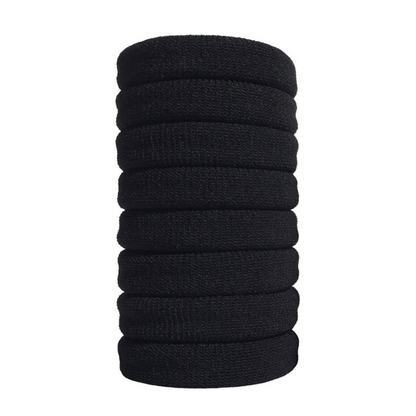 8 pack black burlyband hair ties for thick and curly hair